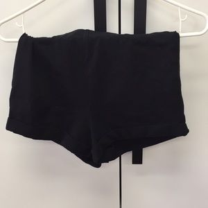 Black cotton shorts
