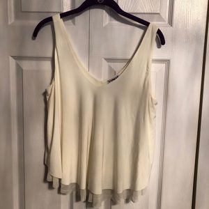 Cream Express Crop Top Sz M