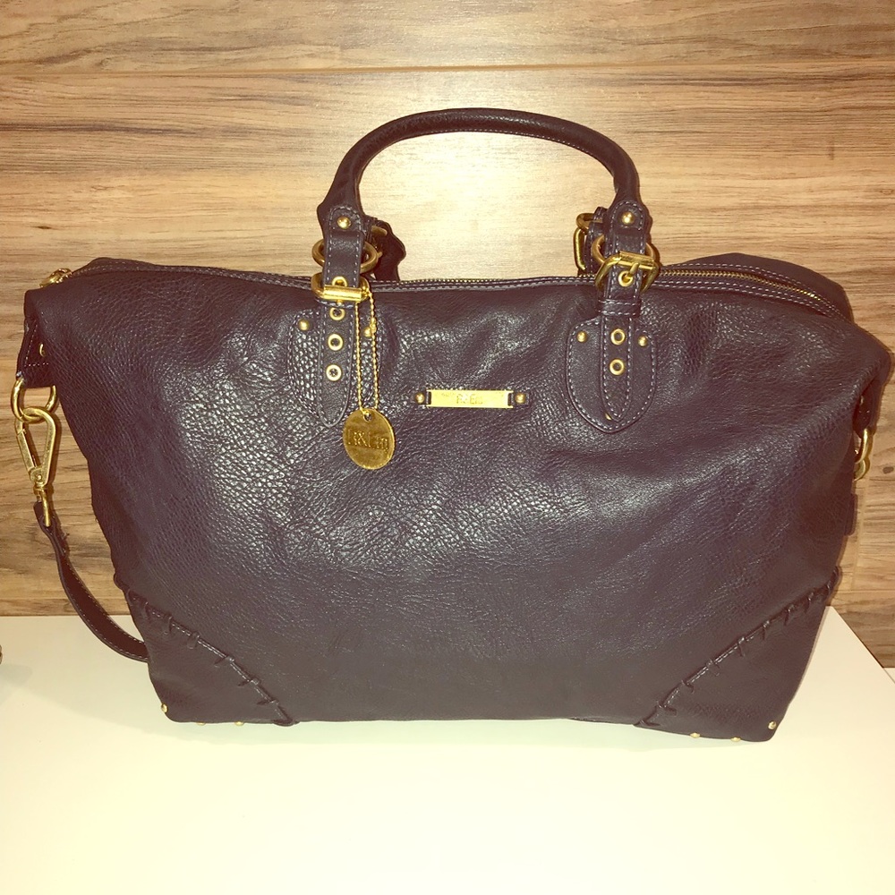 Navy blue R&Em handbag