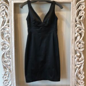 Black low cut skinny dress