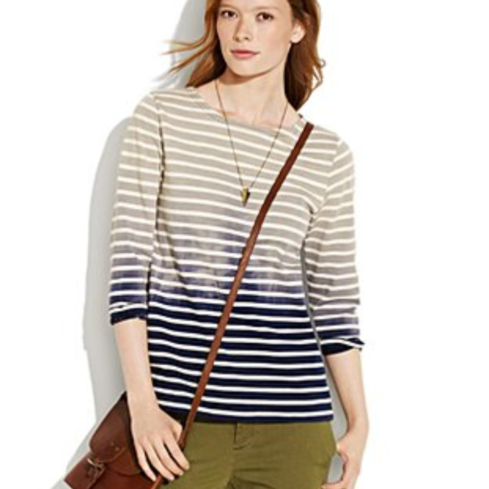 Madewell x Le Minor Dip Dye Breton Stripe Top sz M