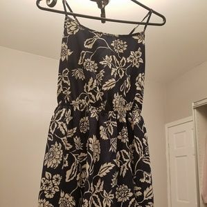 Women's Navy Sleevess Summer Dress -firm