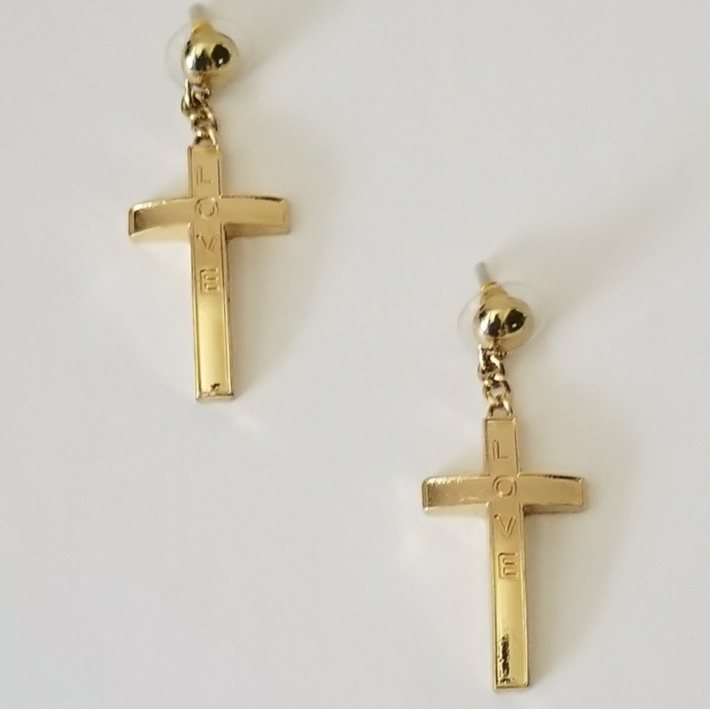 Love Cross Earrings