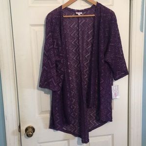 NWT Purple Lace Lindsay kimono Lularoe