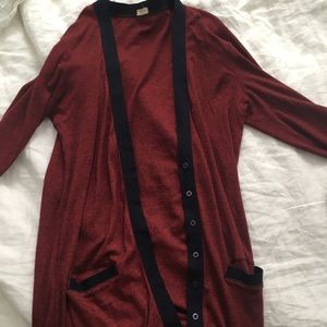 Jcrew striped cardigan