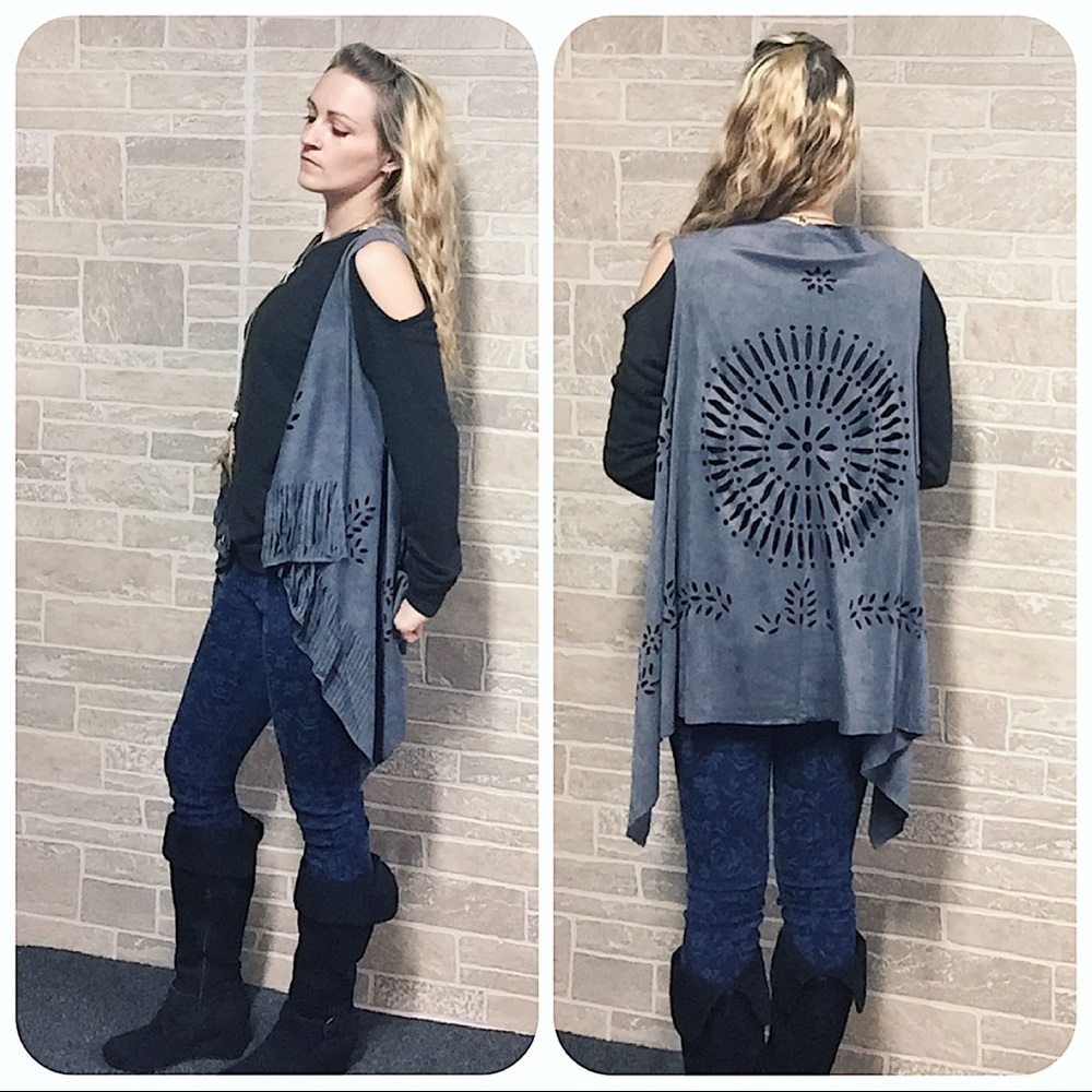 Boho 100% Viscos Fringe cardigan