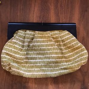 Old Navy clutch wood green bag retro