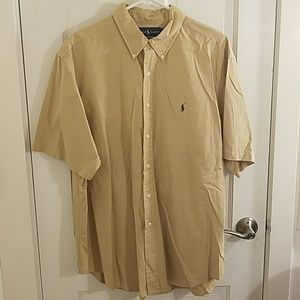 Ralph Lauren Short Sleeve Button Down XXL Brown
