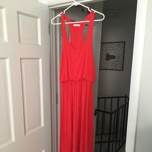 Coral maxi dress, Nordstrom