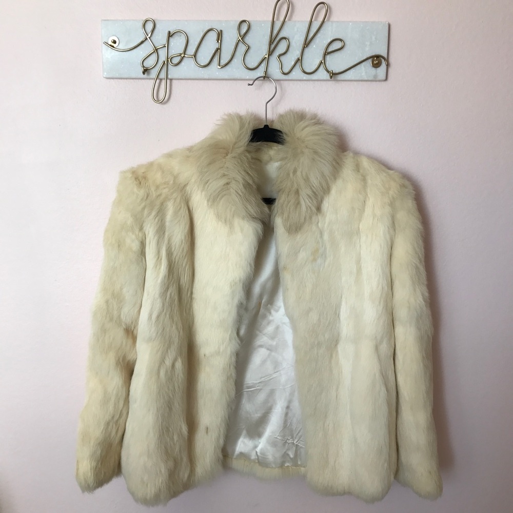 Vintage Real Rabbit Fur Coat