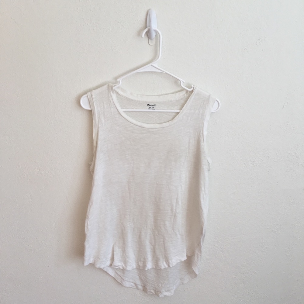 🕊 Madewell White Muscle Tank