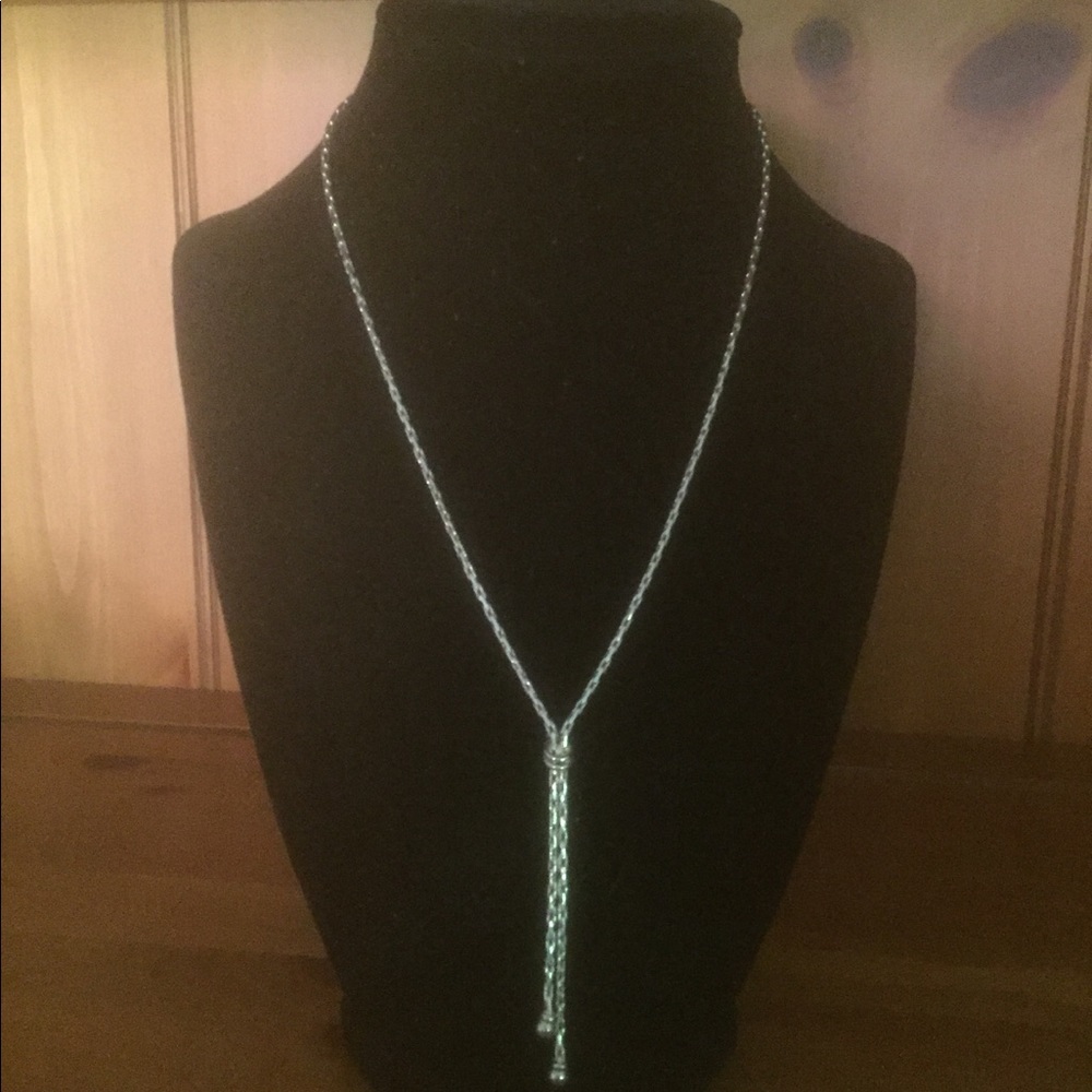 Sterling silver knotted necklace