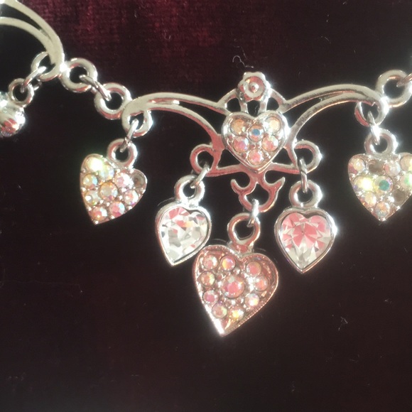 Silver and crystal charm necklace - Picture 2 of 3