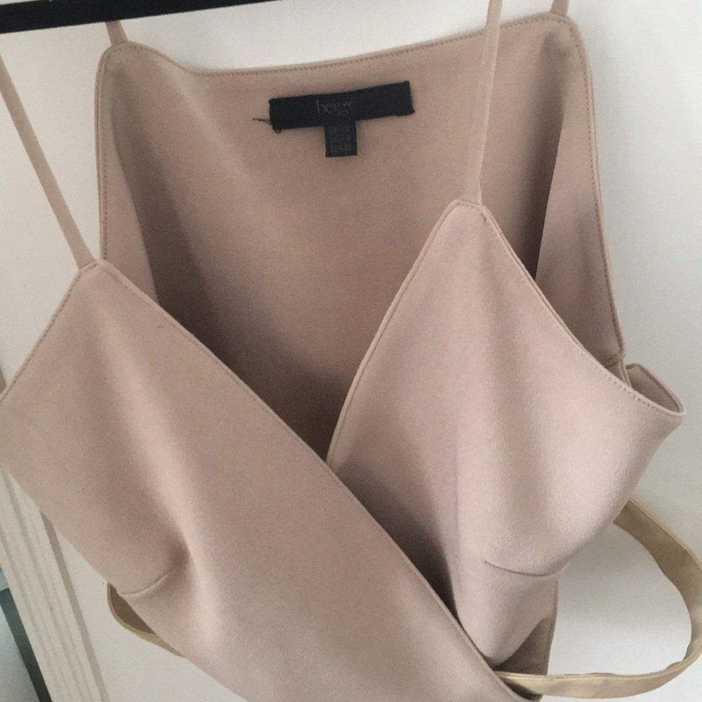 Faux suede-leather cropped top size 4 - Picture 2 of 5