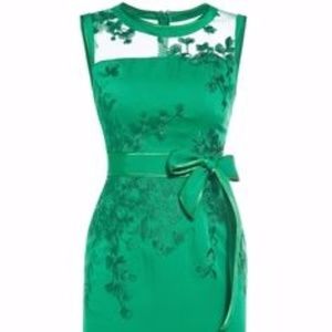 Emerald Silk party dress