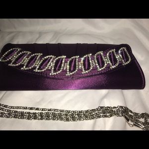 Eggplant-purple- grape Clutch purse