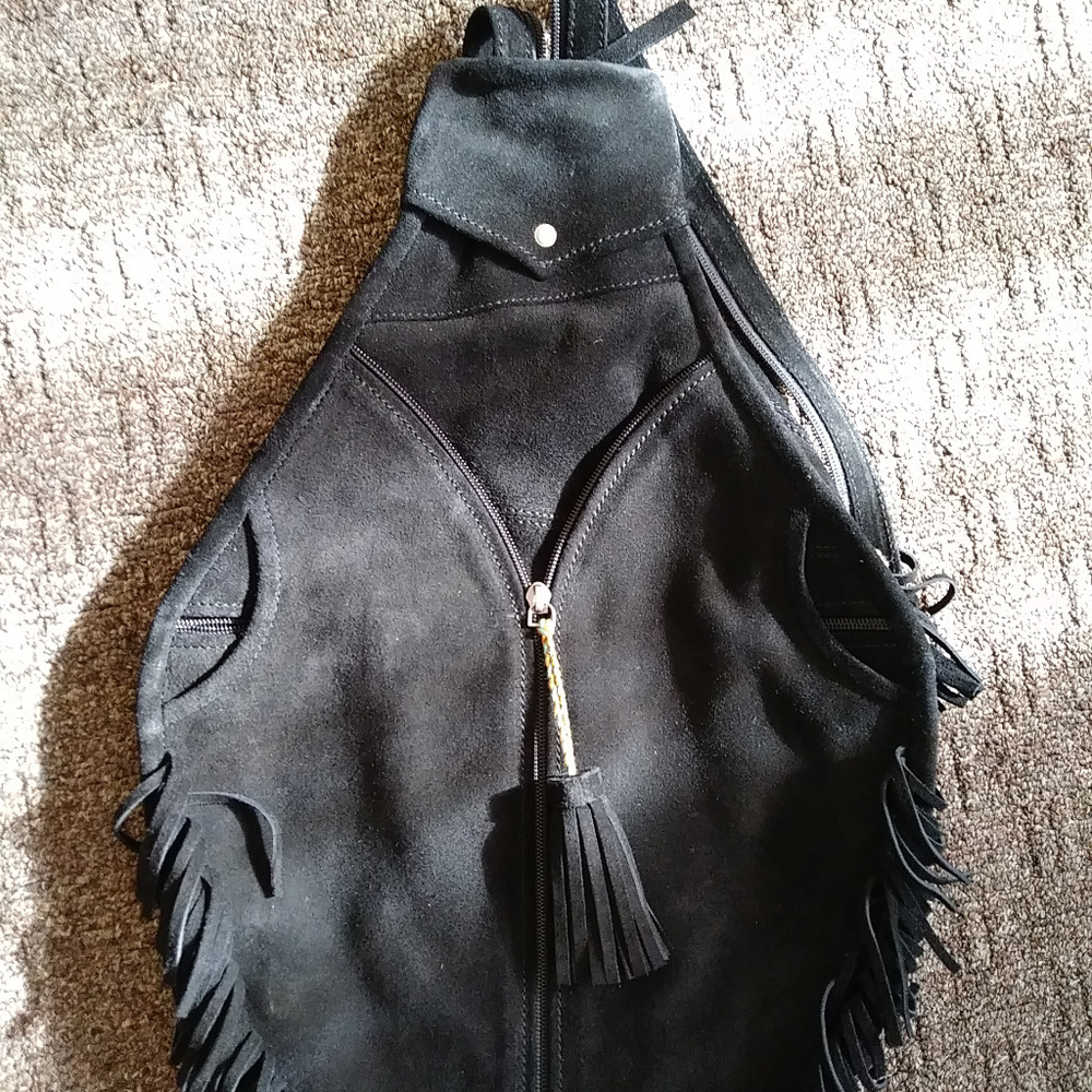 Festival Sling Backpack suede Handbag