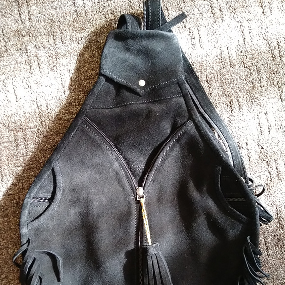 Festival Sling Backpack suede Handbag
