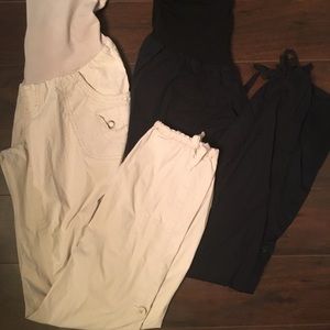 Long maternity cargo pants