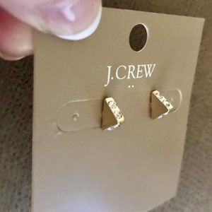 J. Crew Pyramid Earrings w/Paved Crystals~NWT!