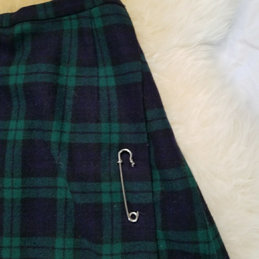 VINTAGE Wool Kilt Skirt