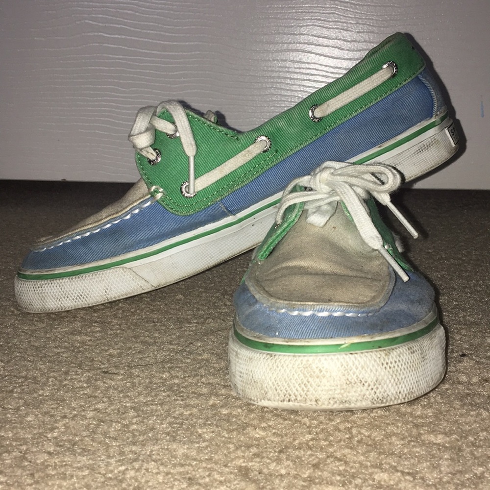 Sperry Top Sider Blue & Green Boat Shoes