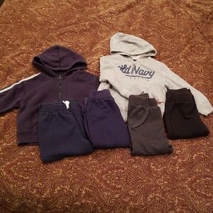 hoodies and sweat pants sz 2T