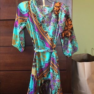 paisley knee length dress.