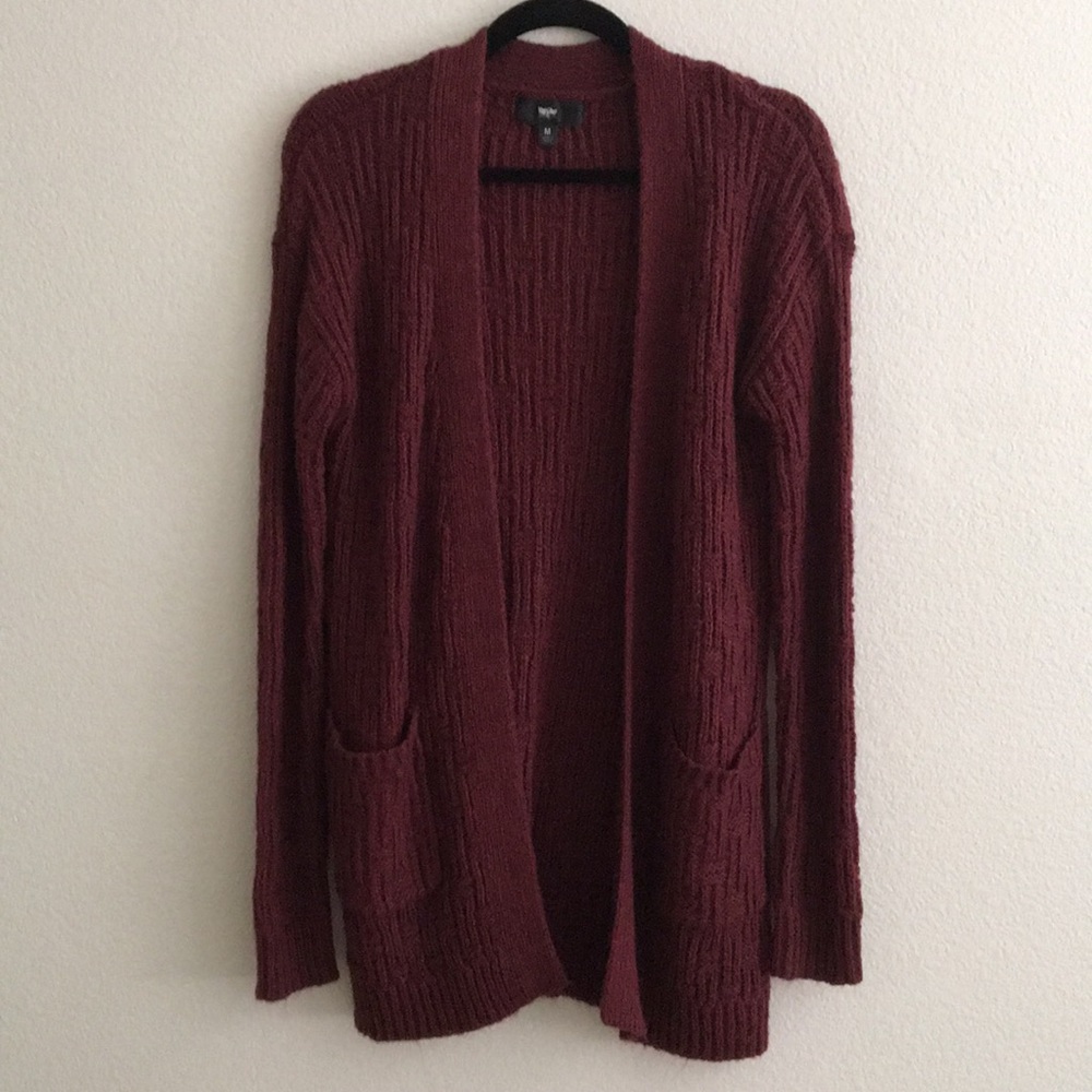 Burgundy / maroon cardigan