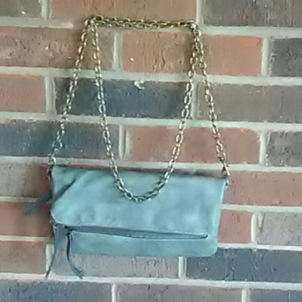 Grey fo leather purse.