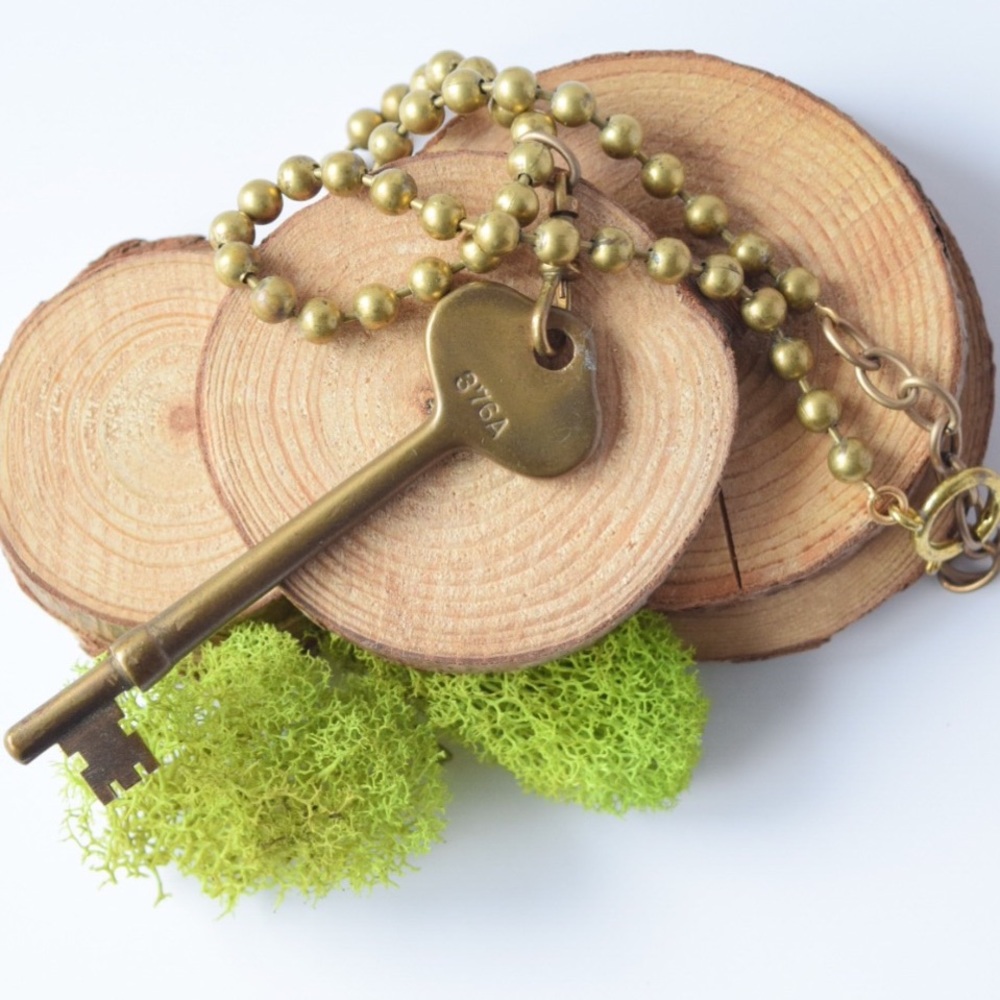 Handmade Upcycled Vintage Skeleton Key Necklace