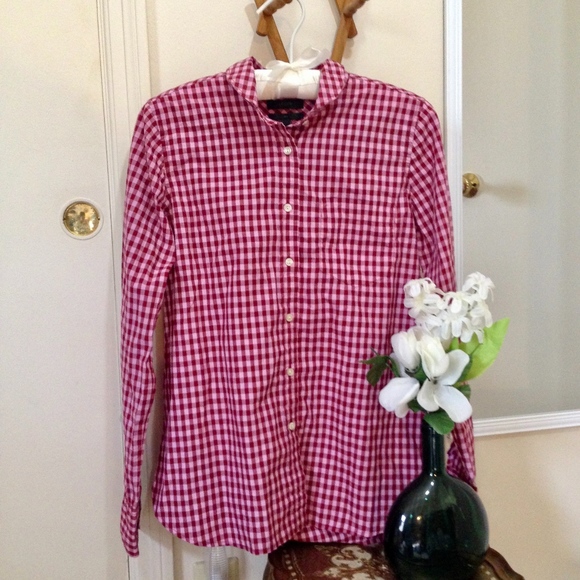 J. Crew Tops - NEW Womens J. CREW Red Button Down Shirt Size 4