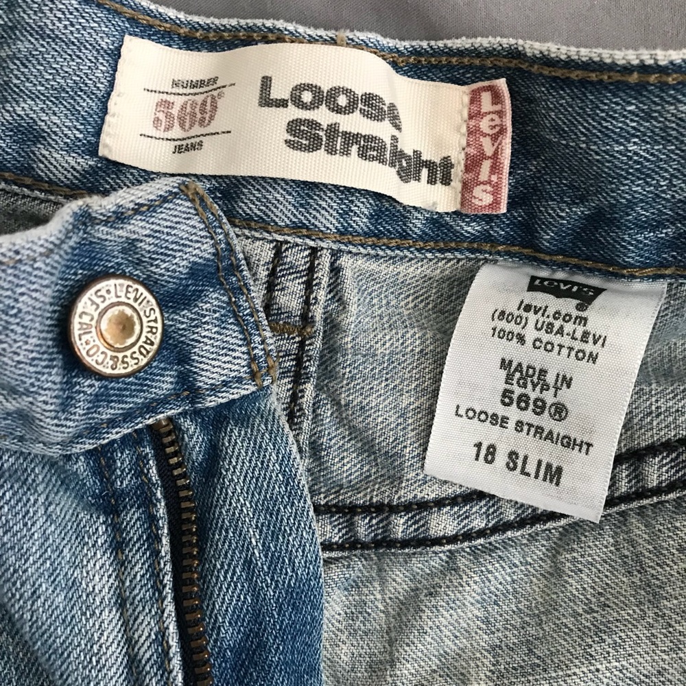 Levi’s Light Wash Cut Off Shorts - Picture 3 of 7