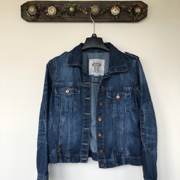 Route 66 Jackets & Blazers - ⭐️FINAL DROP⭐️Route 66 Distressed Jean Jacket