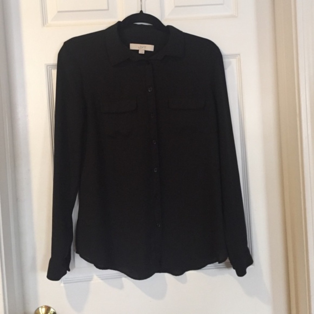 Black Button Down Blouse