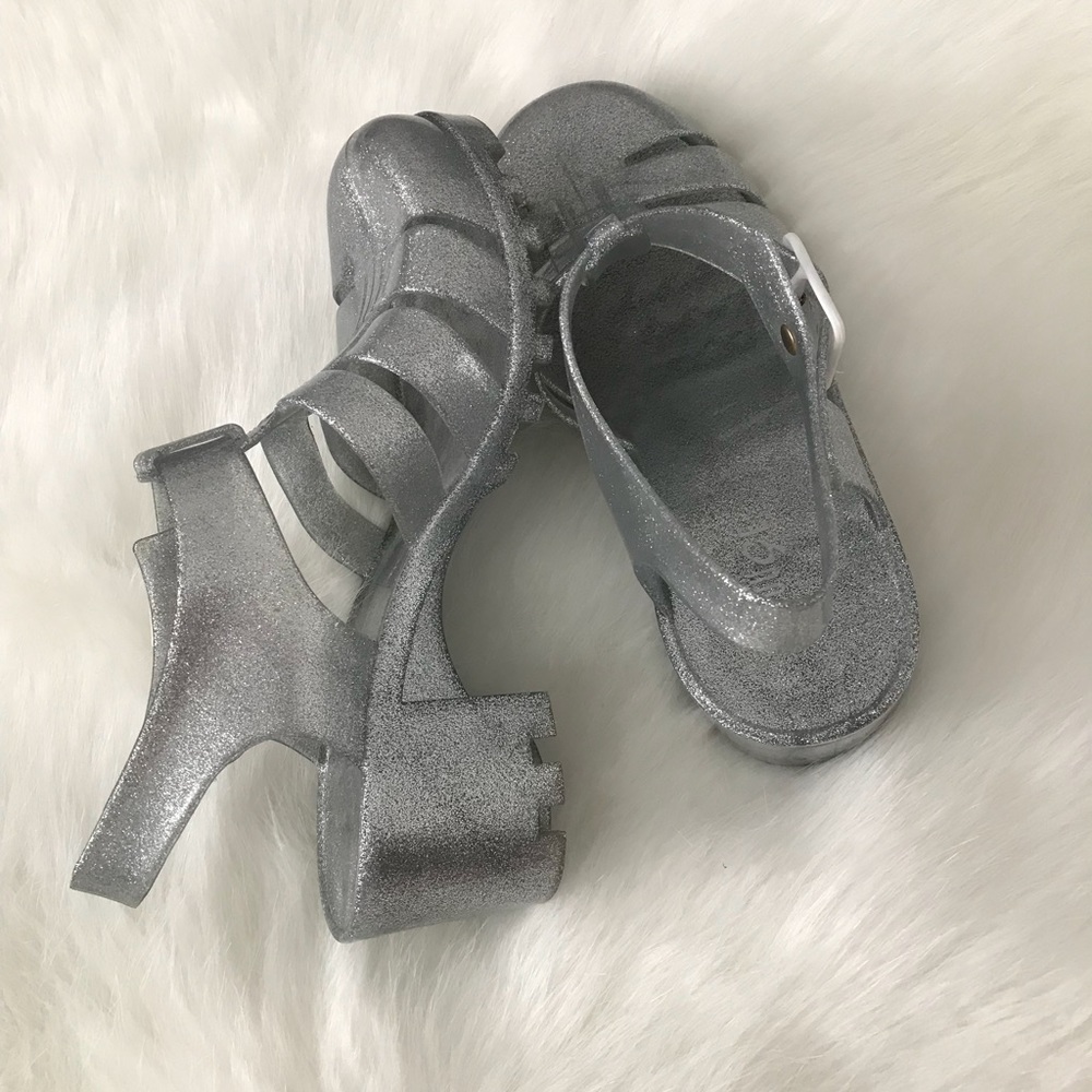 Grey Jelly Heels
