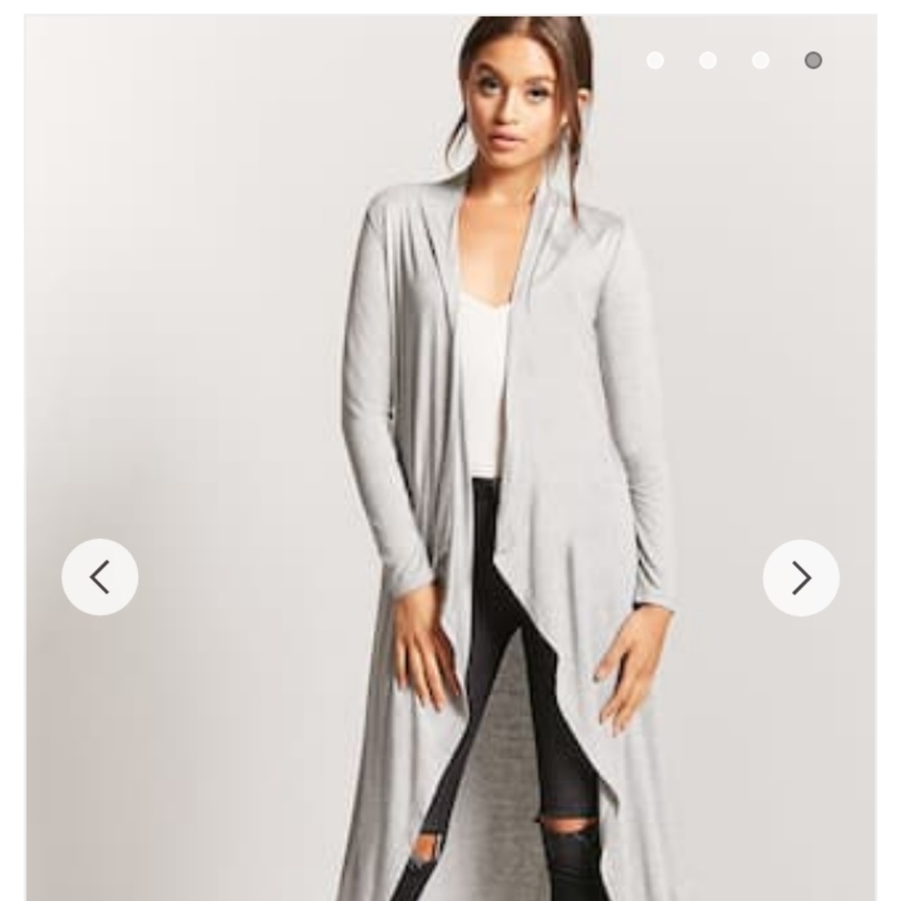 Jersey knit draped cardigan