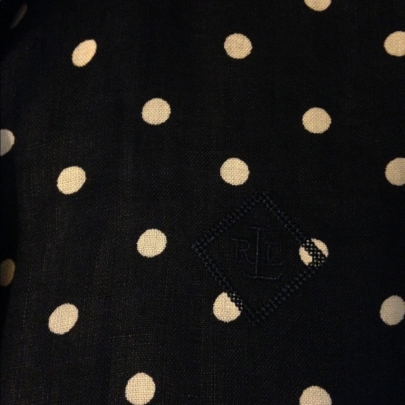 Ralph Lauren Navy Polka Dot Sleeveless Top - Picture 3 of 3