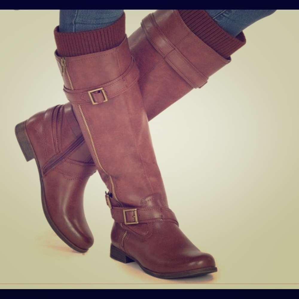 Brown Riding Boots W/ sweater top