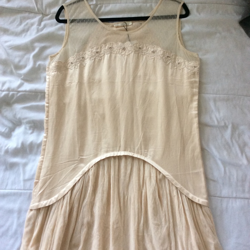 Gorgeous off white silk and lace dress.