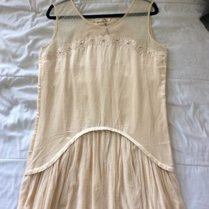 Gorgeous off white silk and lace dress.