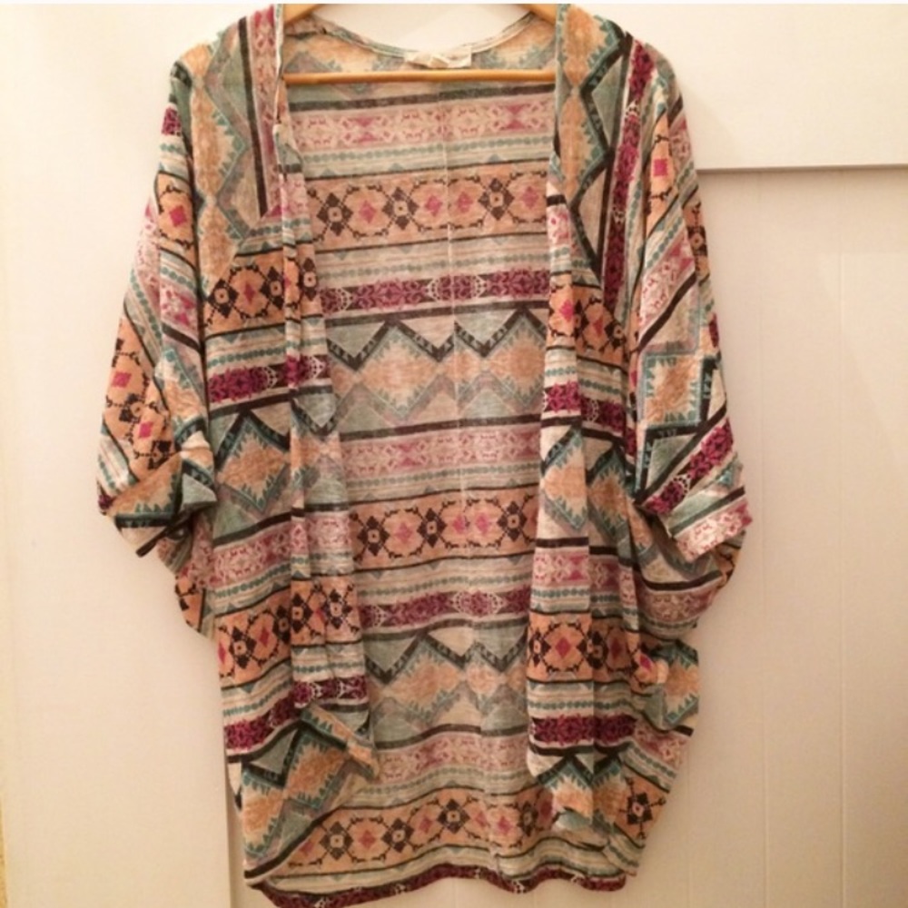 Oversized sheer knit cardigan