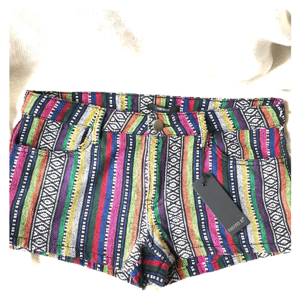 NWT FOREVER 21 Colorful Shorts, Size 29