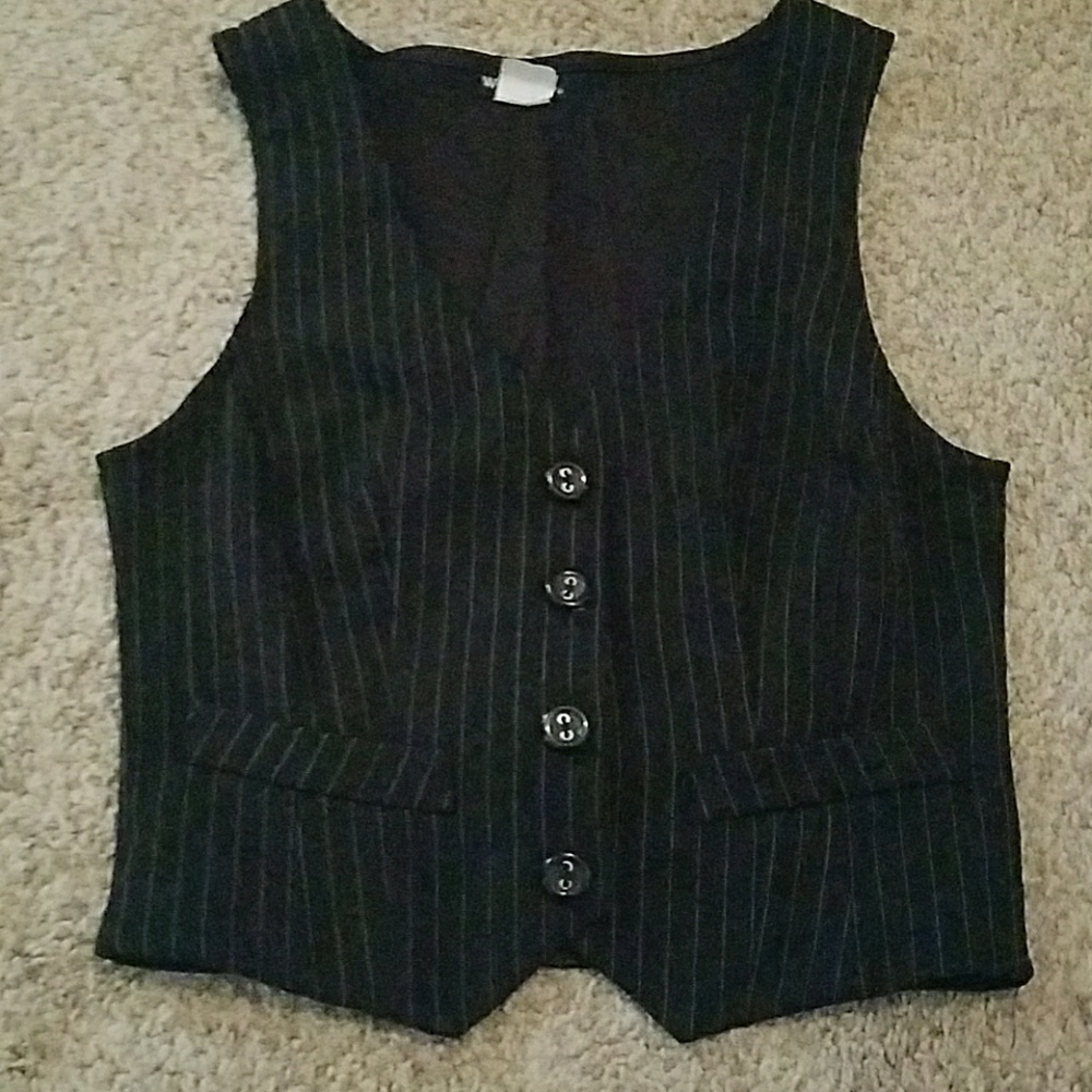 Small black pinstripe vest