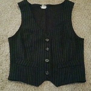 Small black pinstripe vest