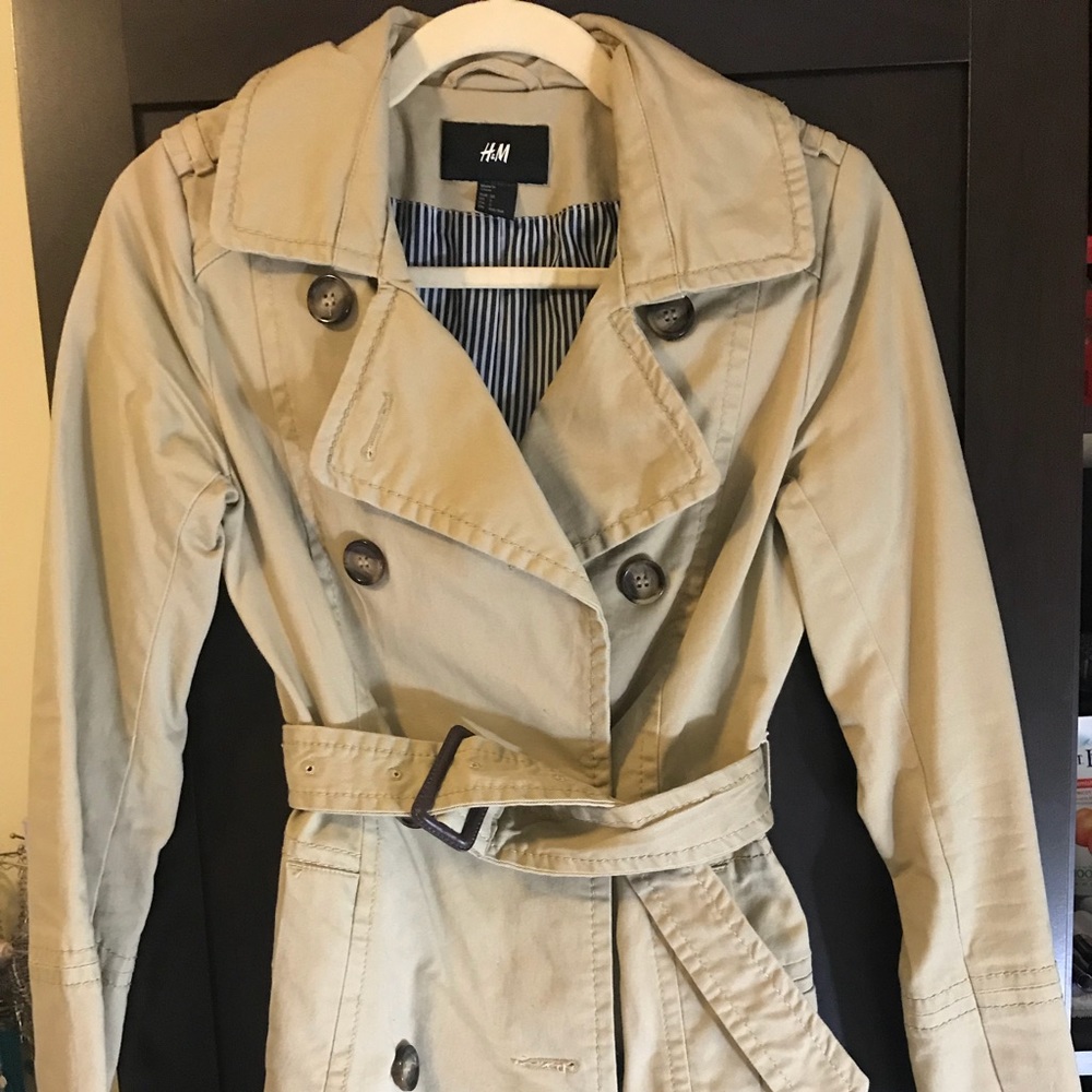 Beige pea coat