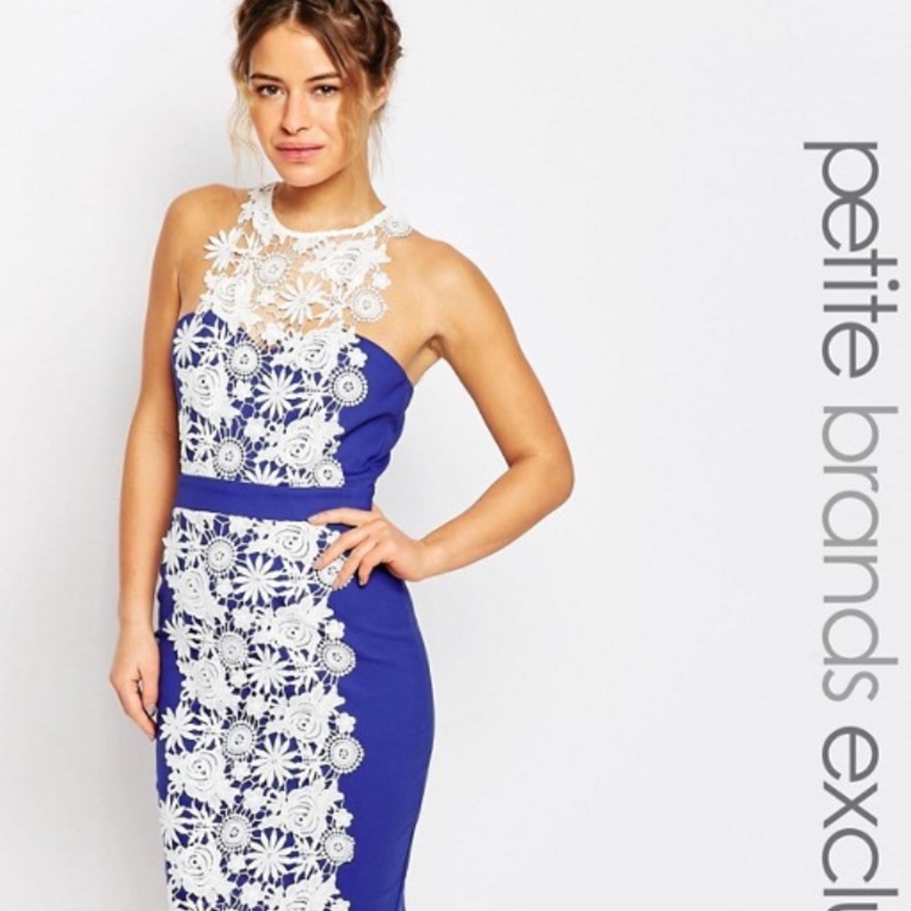 ASOS - Paper Dolls Petite Lace Halter Pencil Dress