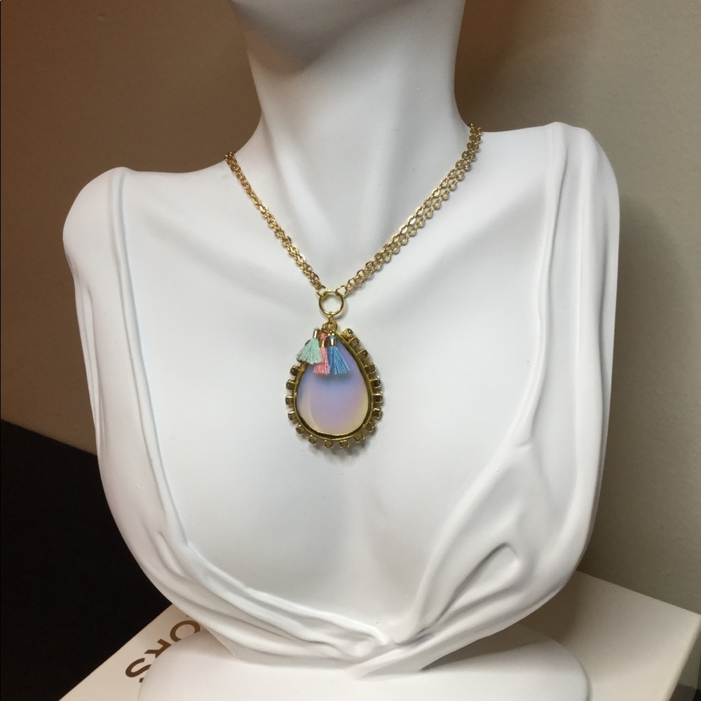 Moonstone Necklace Gold Plated