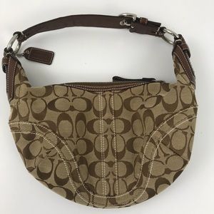 Coach brown shoulder bag purse authentic