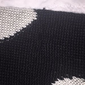 Black and white heart sweater